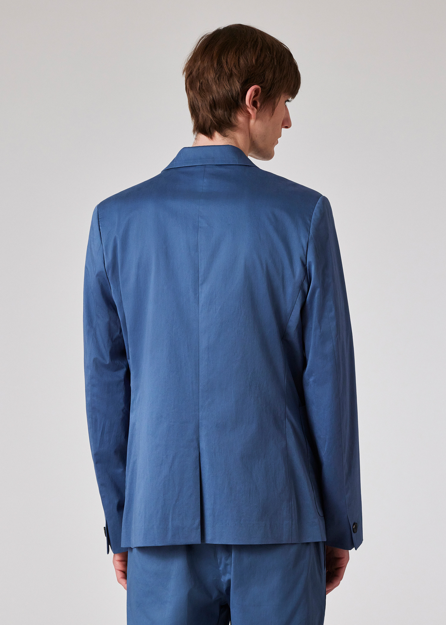 Blue Stretch-Cotton Buggy-Lined Blazer - 7