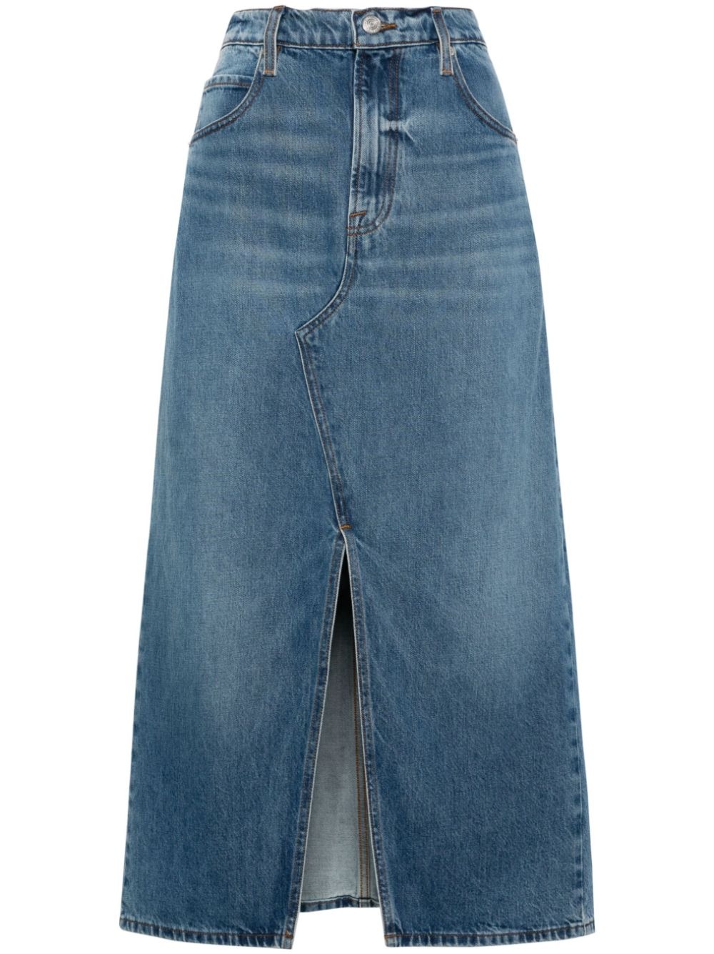 Midaxi midi denim skirt - 1