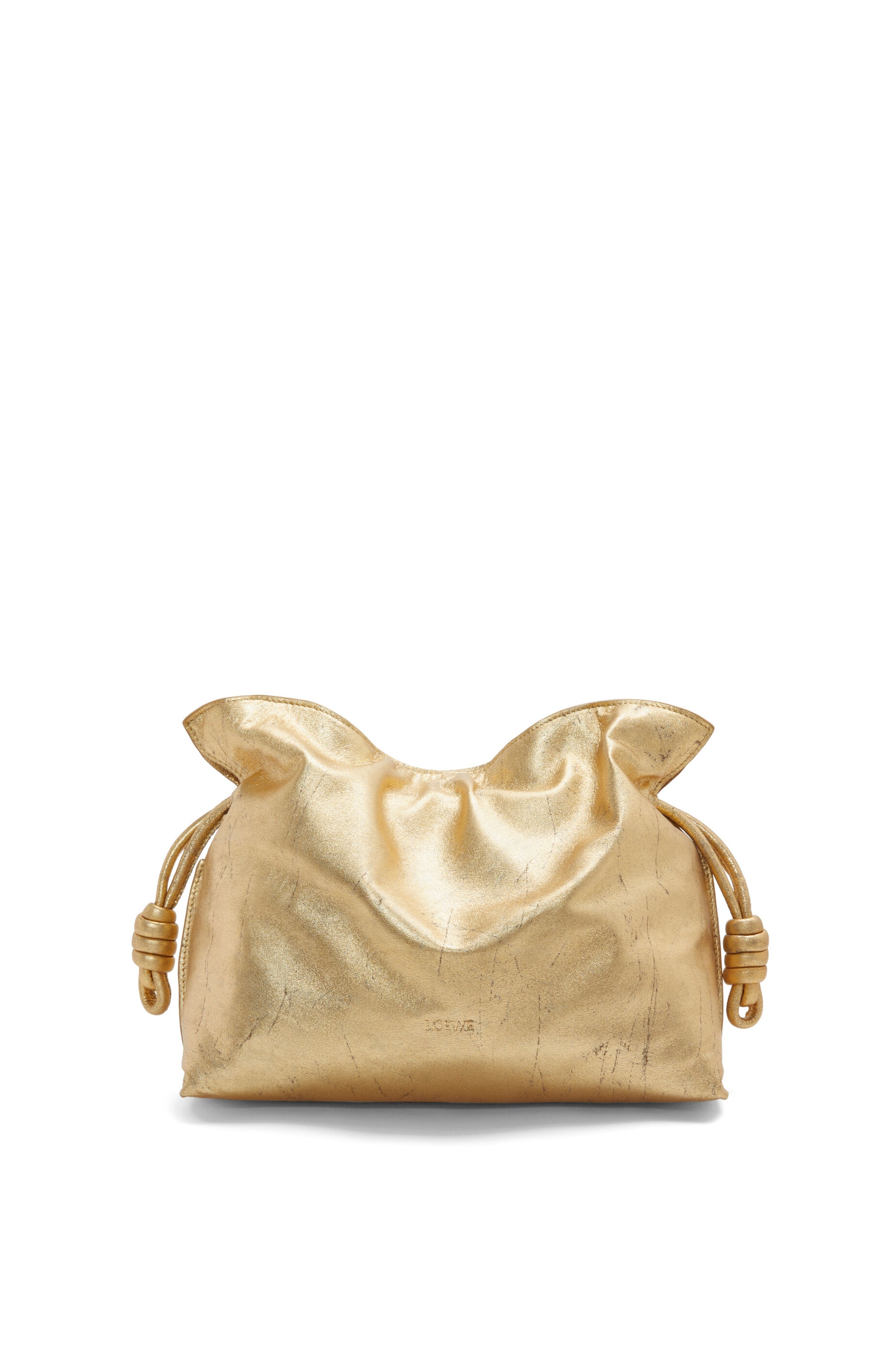 Flamenco clutch in metallic lambskin - 1