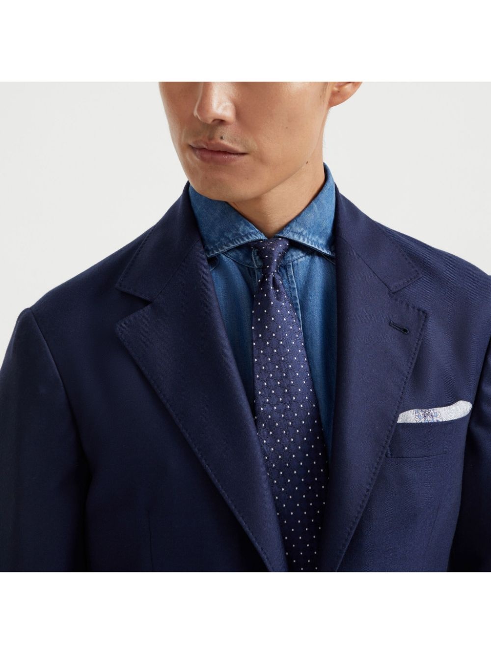 dot-jacquard silk tie - 3