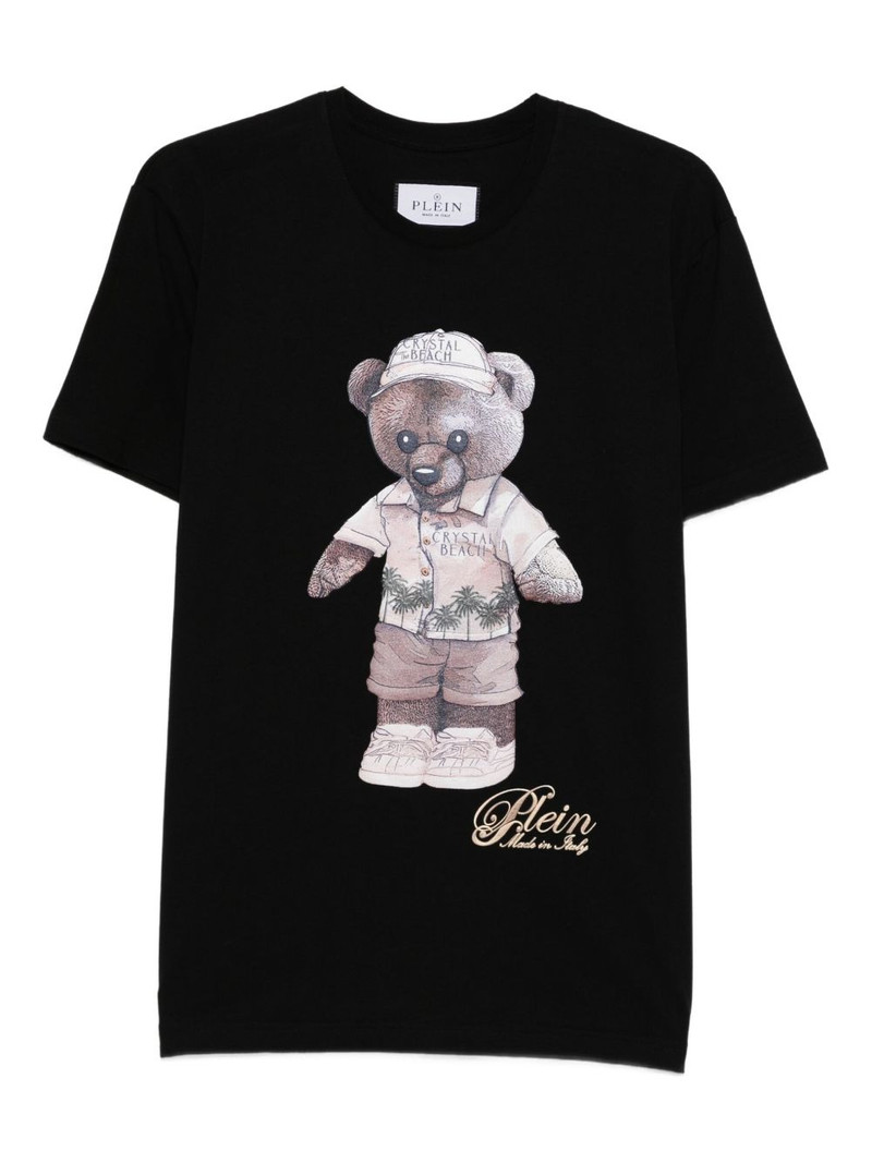 teddy bear-print cotton T-shirt 1