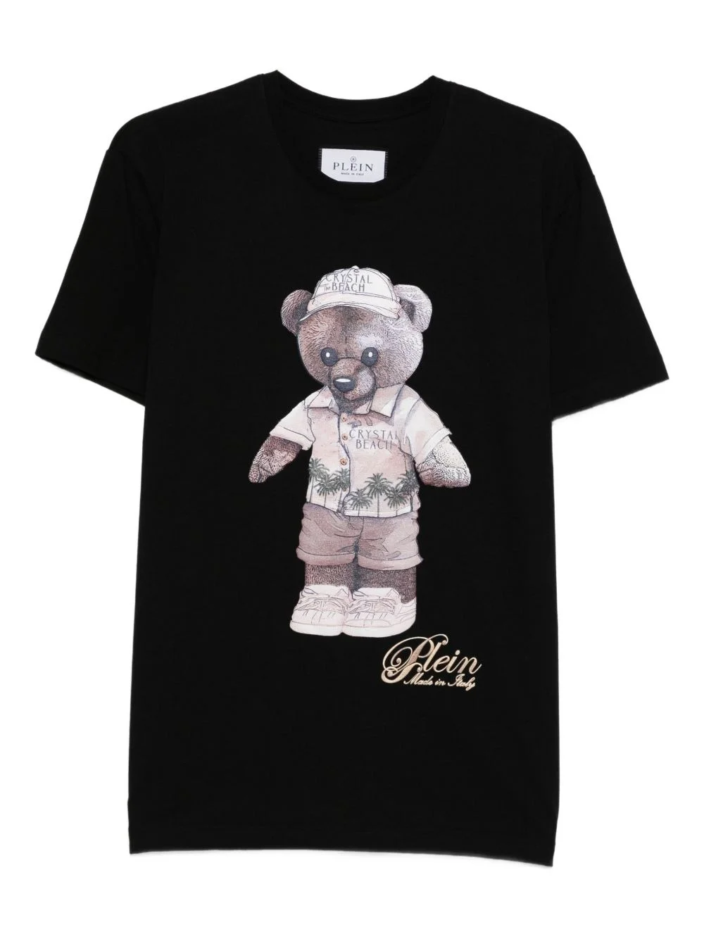 teddy bear-print cotton T-shirt - 1
