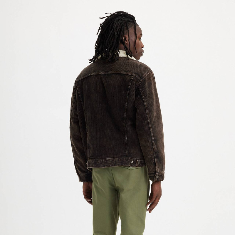 RELAXED FIT CORDUROY SHERPA TRUCKER JACKET 4