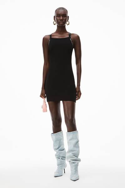 Alexander Wang JACQUARD LOGO DRESS IN STRETCH KNIT outlook