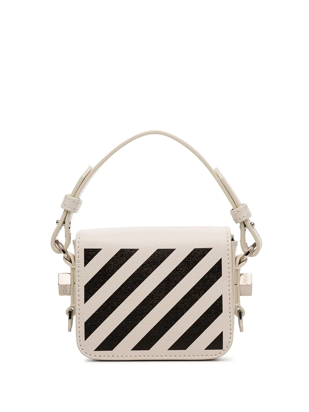 Baby Flap diagonal-stripe shoulder bag - 1