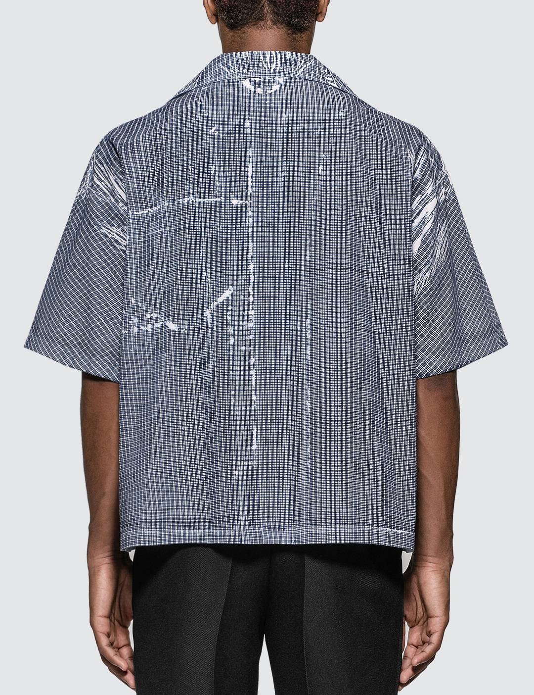 Stencil Check Poplin Bowling Shirt - 3