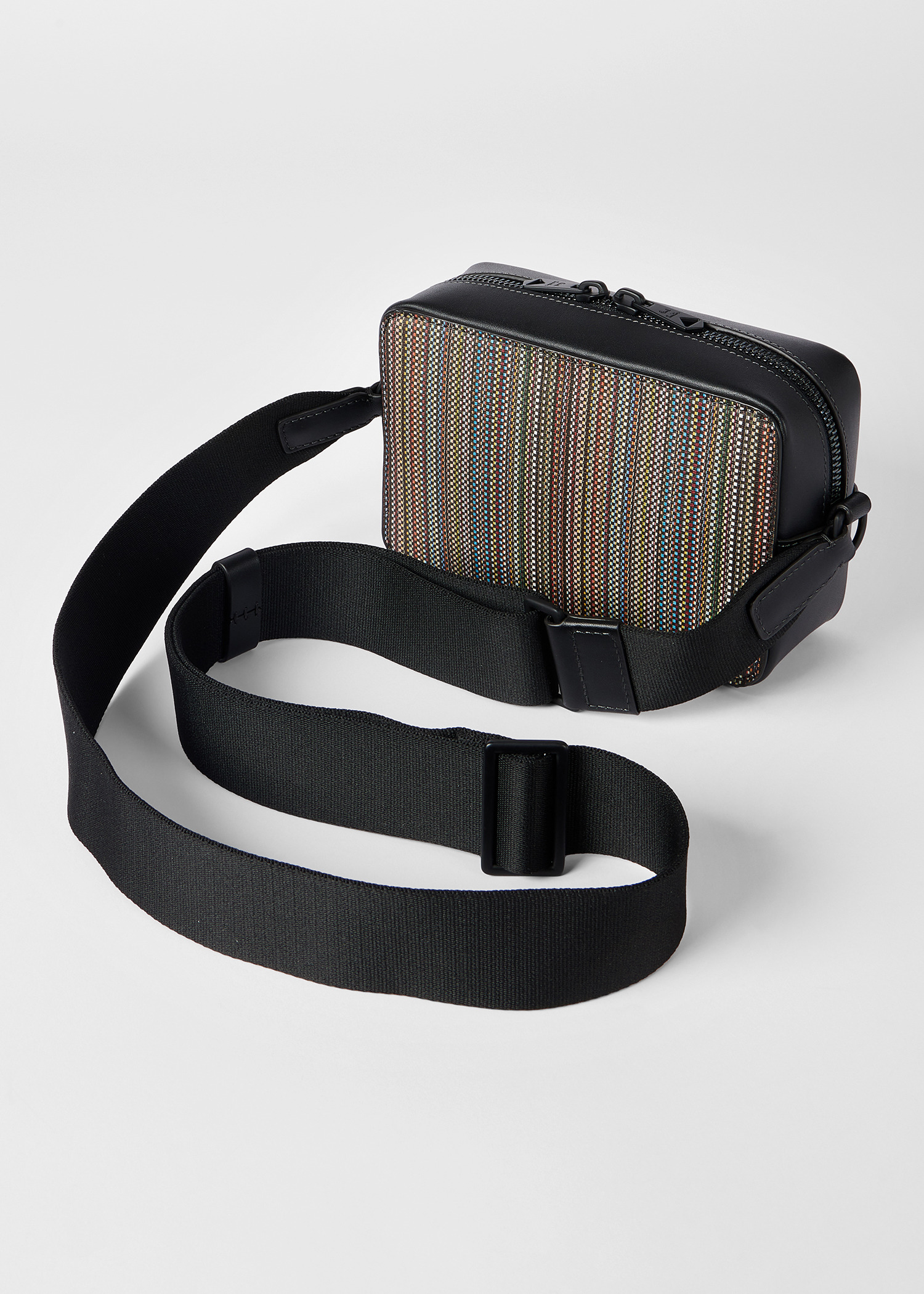 'Signature Stripe' Coated Canvas Cross Body Bag - 5