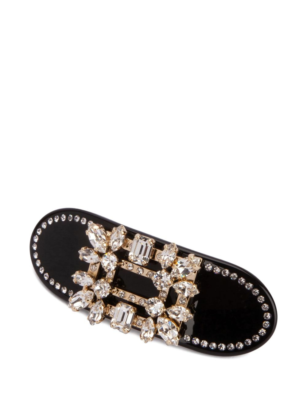 crystal-embellished rectangle hair clip - 2