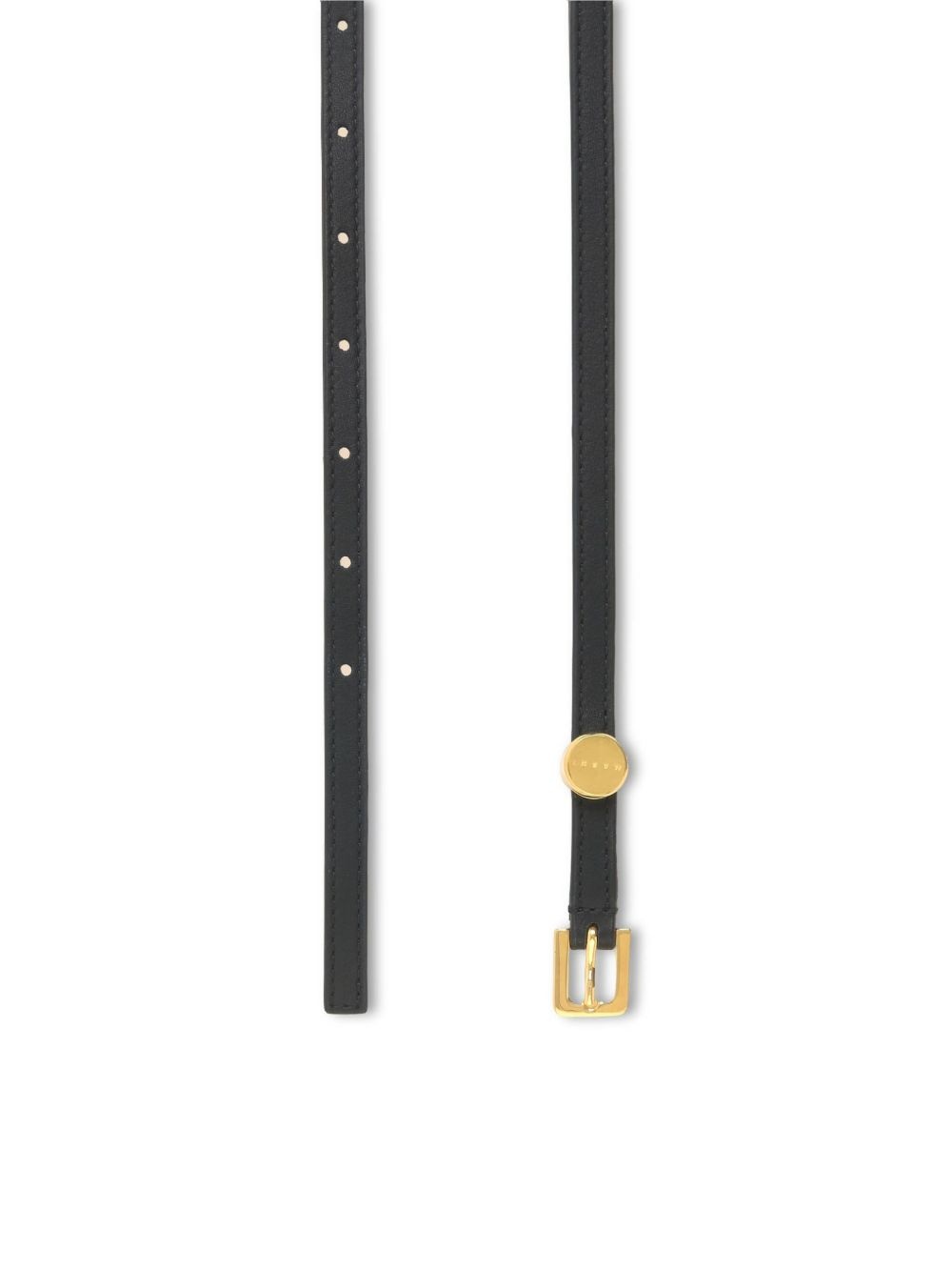 buckled leather belt - 2