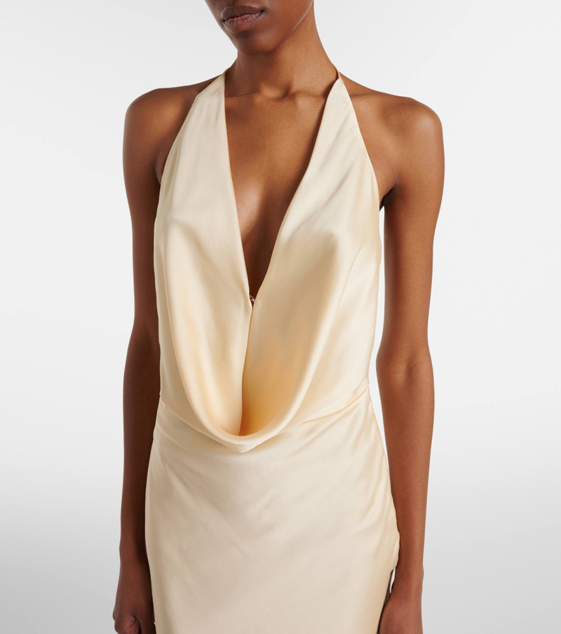 Draped chiffon maxi dress 4
