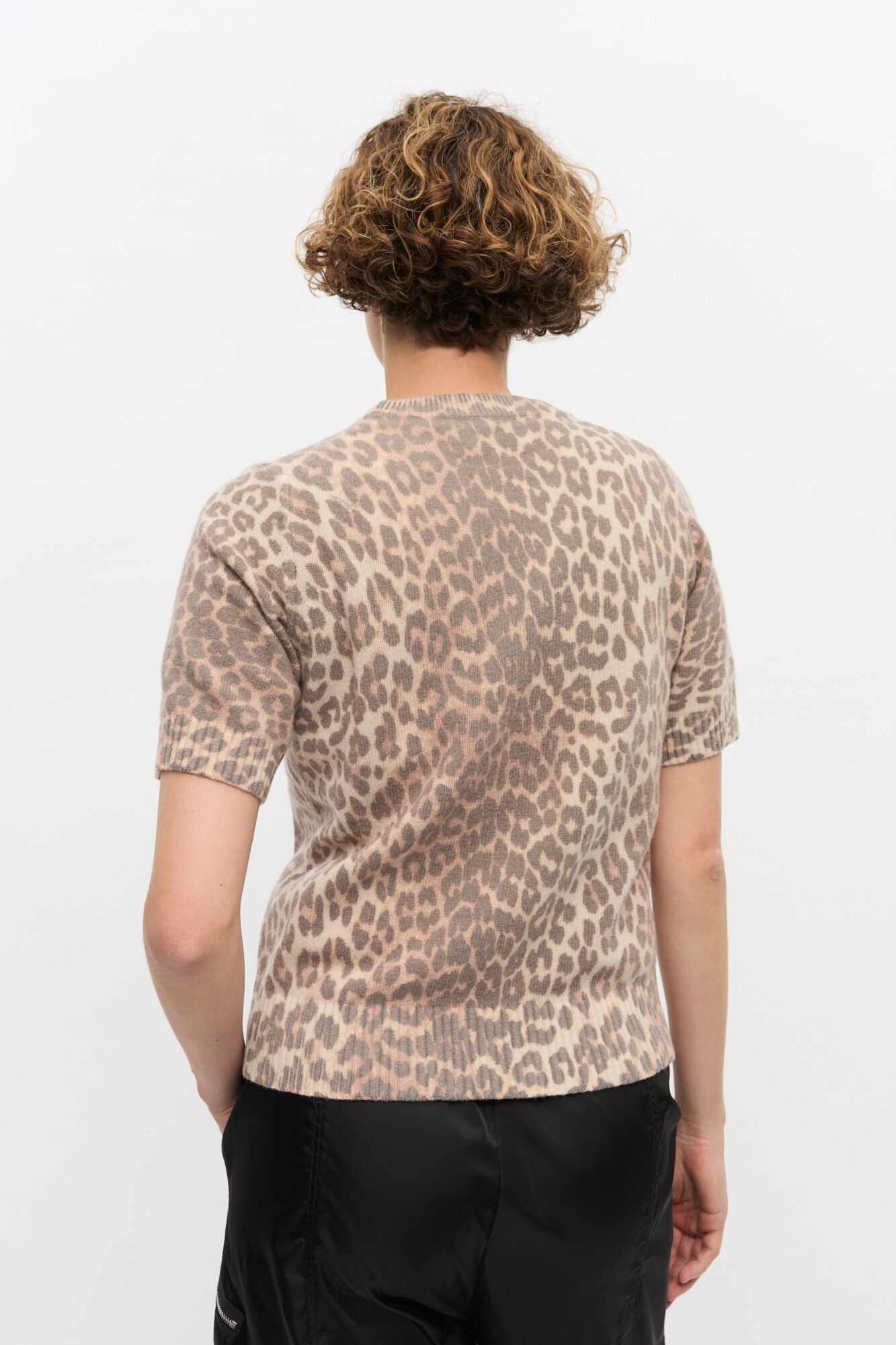LEOPARD WOOL MIX T-SHIRT - 4