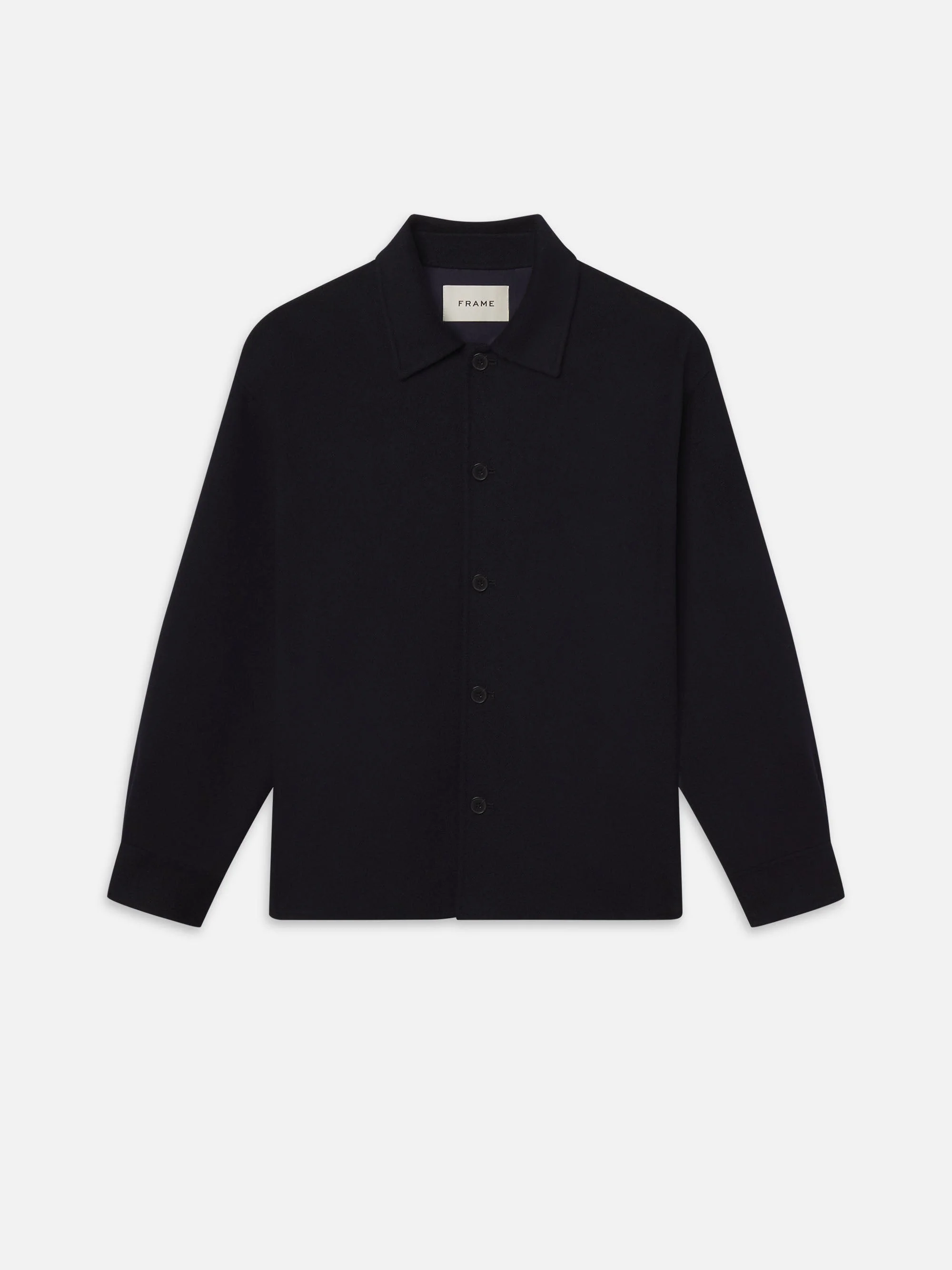 Double Face Shirt Jacket in Dark Navy - 1
