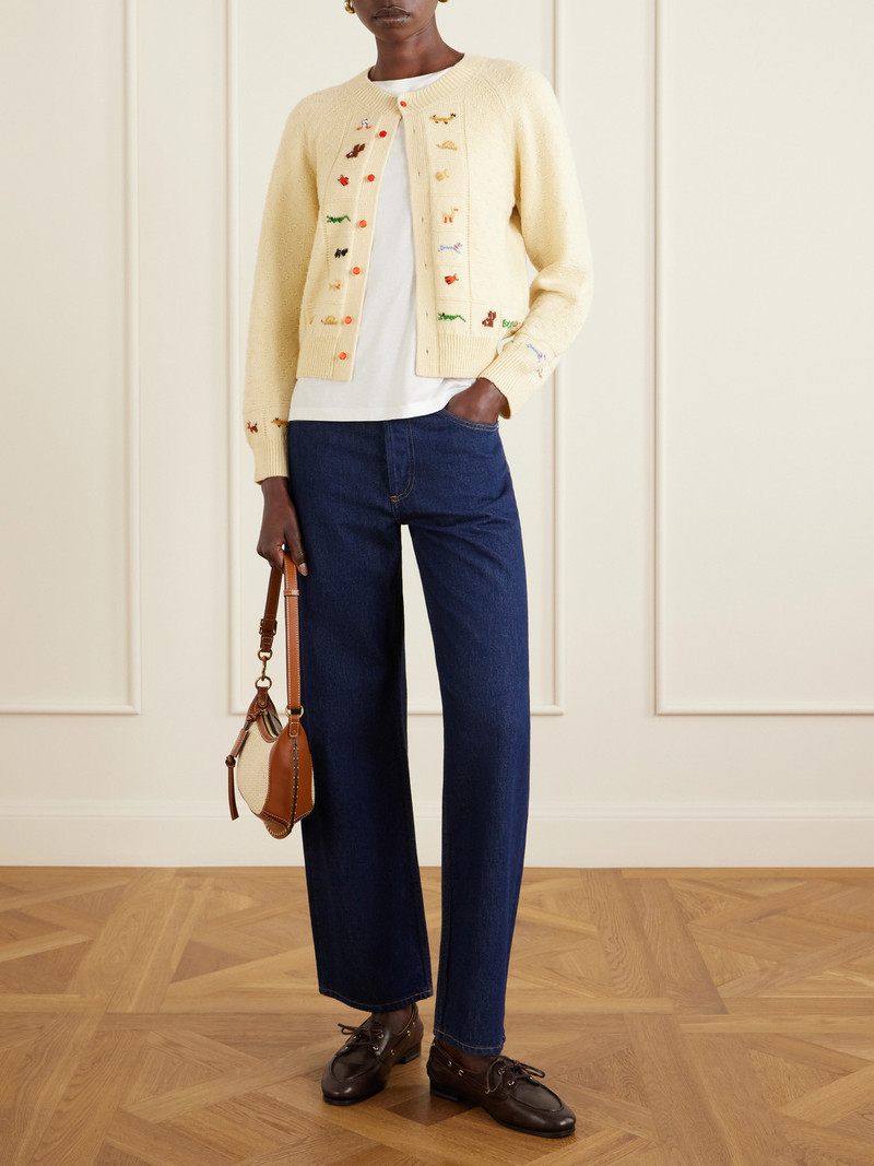 BODE Zoologist Embroidered Merino Wool And Alpaca-blend Cardigan outlook