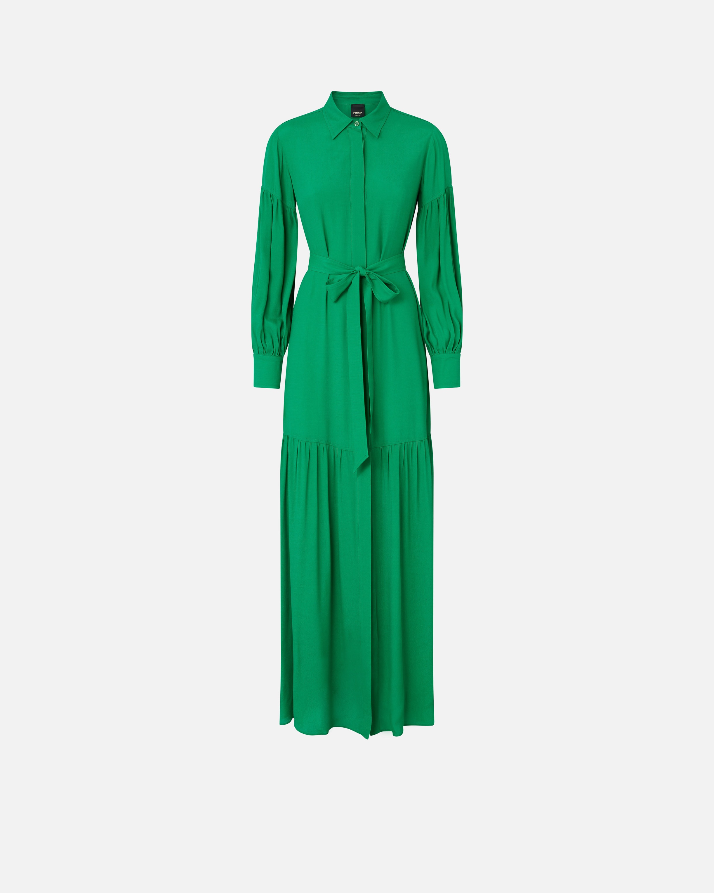 LONG BELTED SHIRT DRESS - 1