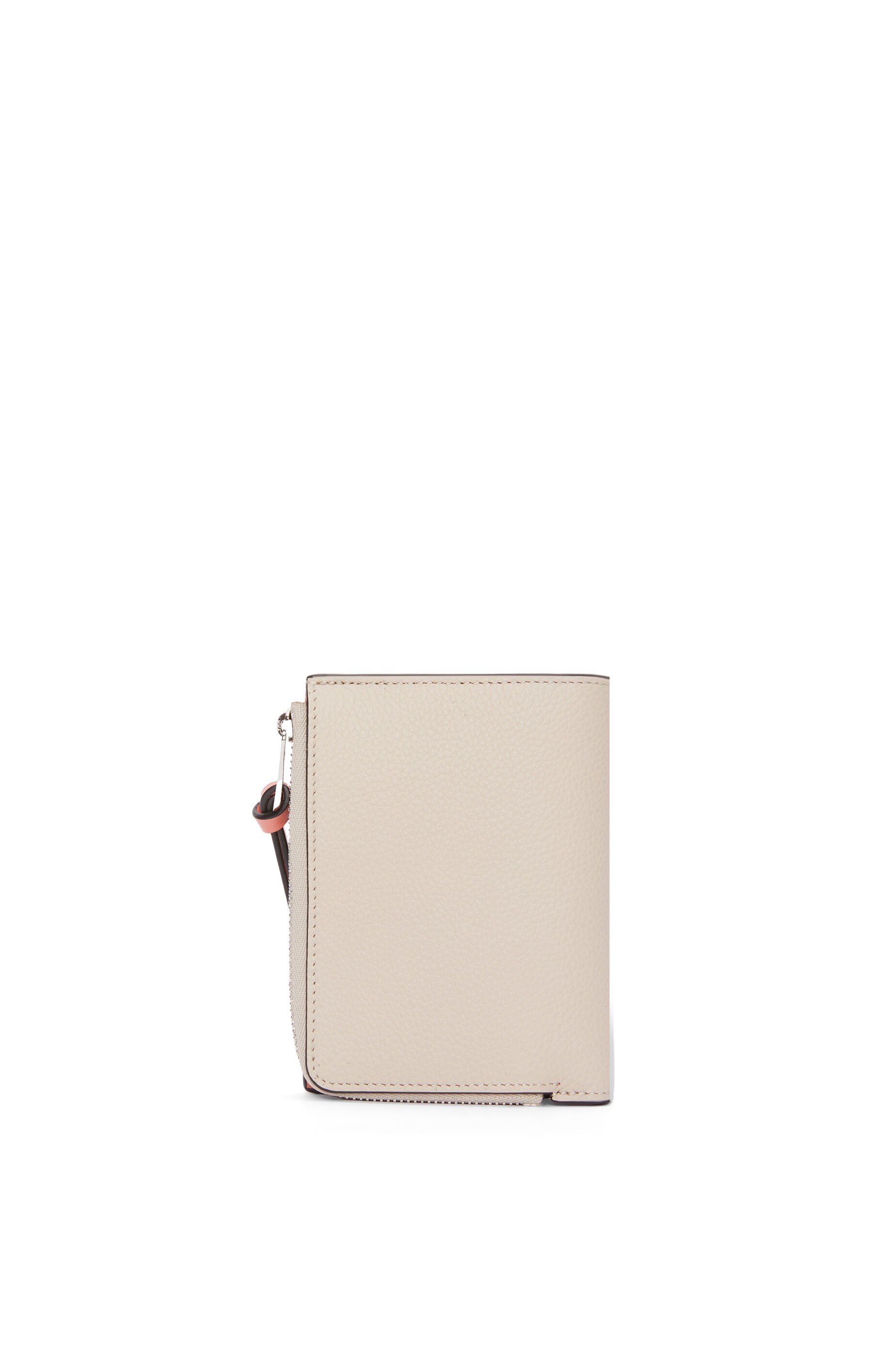 Slim zip bifold wallet in soft grained calfskin - 5