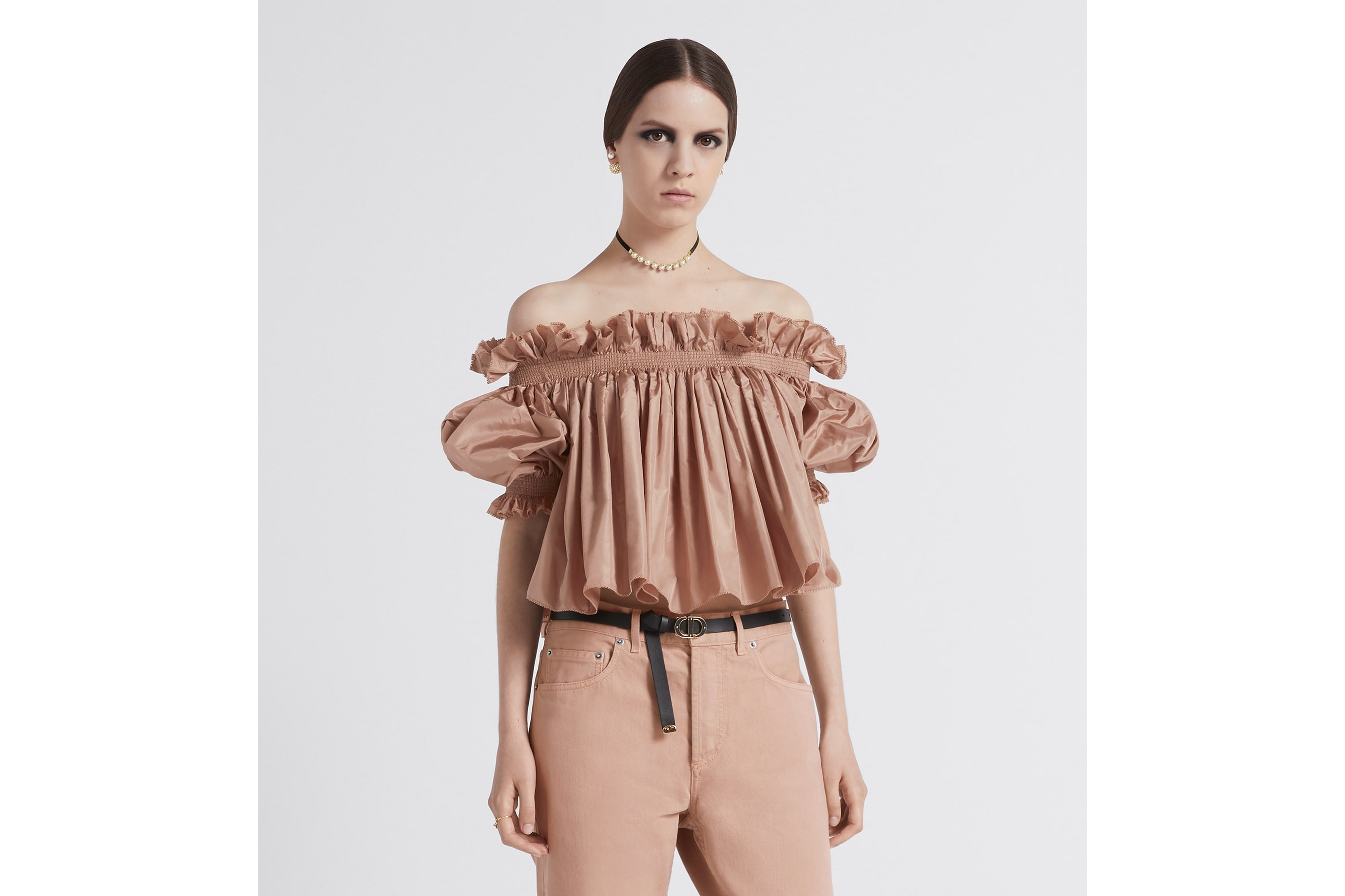 Off-The-Shoulder Smocked Top - 6