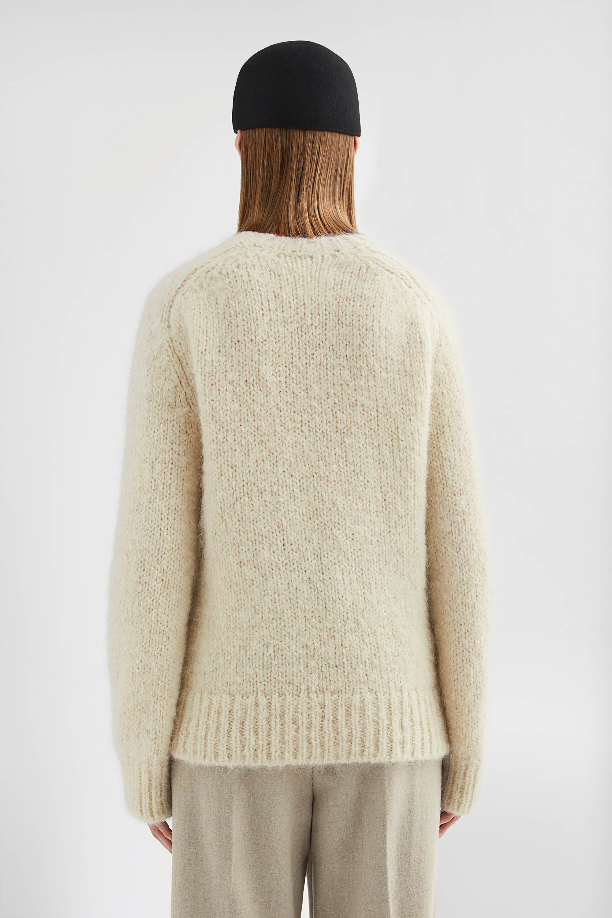 Wool Blend Crew-Neck Sweater - 5