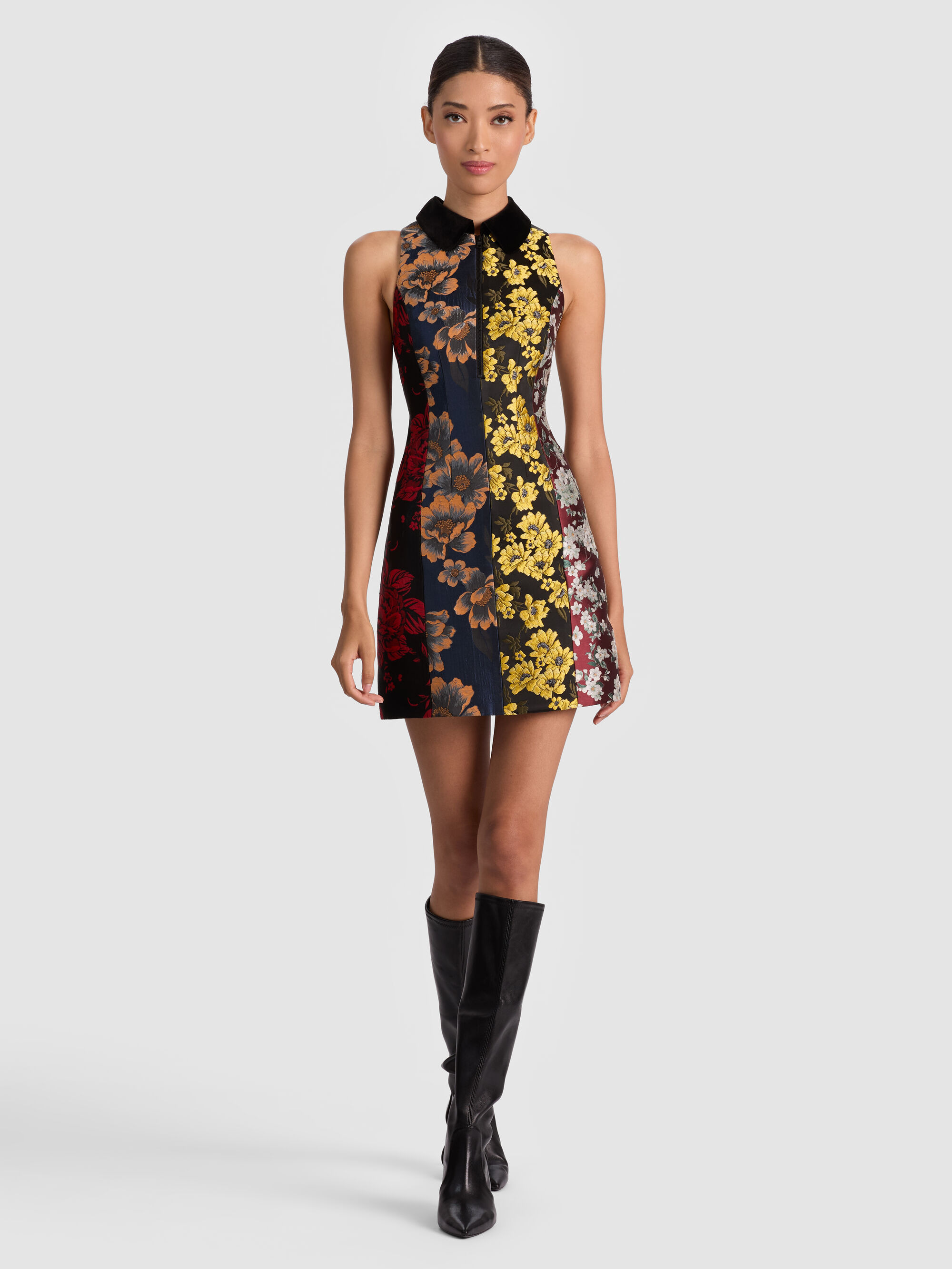 VELIA COLLARED MINI DRESS - 6
