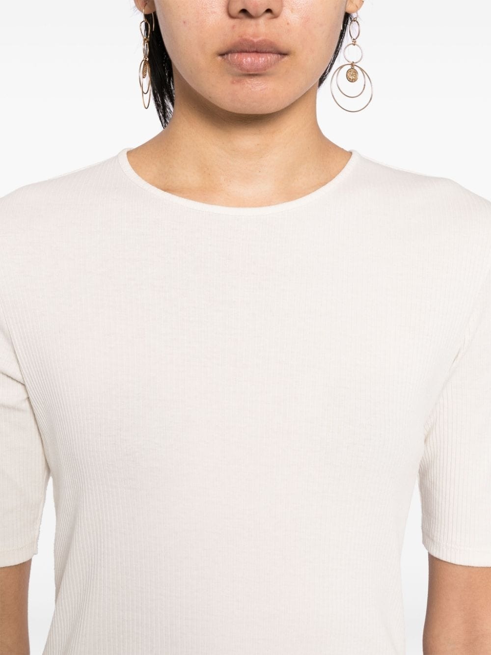 cotton ribbed T-shirt - 5