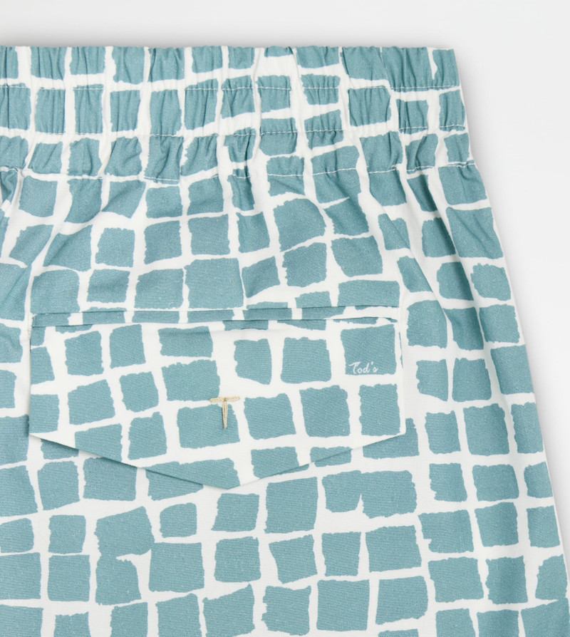 SHORT IN POPLIN - LIGHT BLUE, WHITE 7