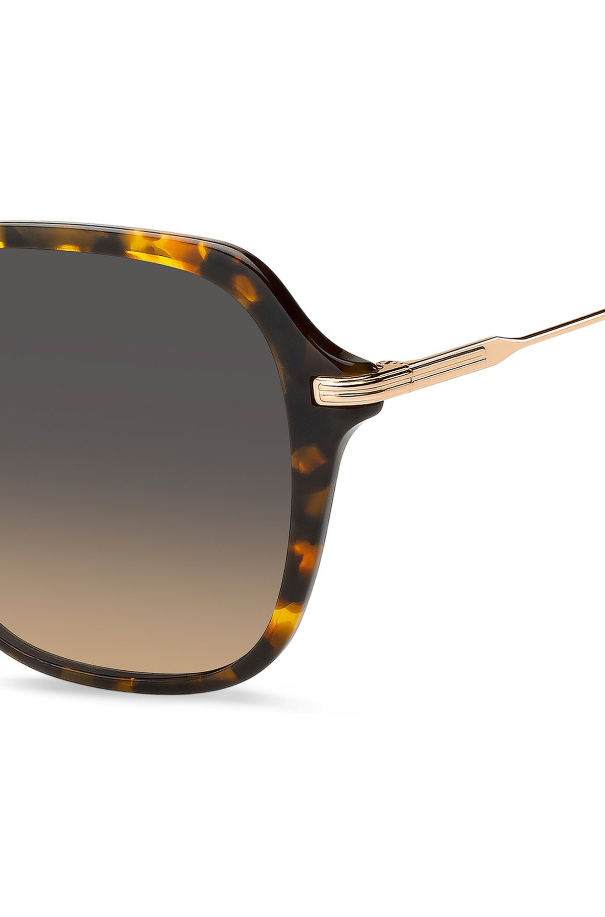 HAVANA-ACETATE SUNGLASSES WITH ROSE-GOLD-TONE TEMPLES - 2