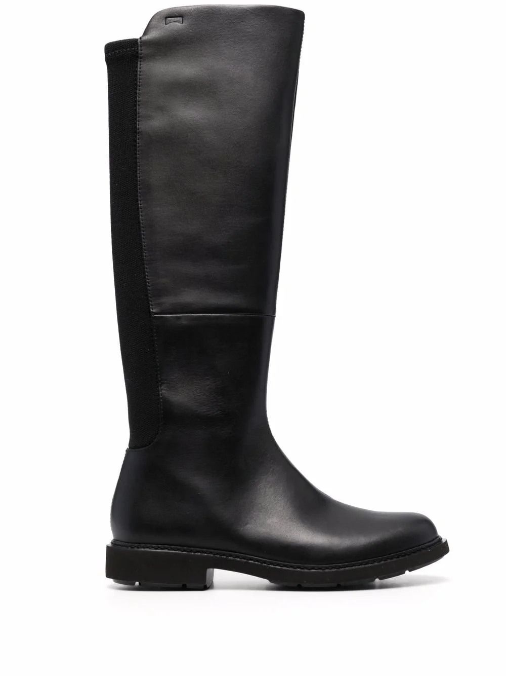 knee-length panelled leather boots - 1