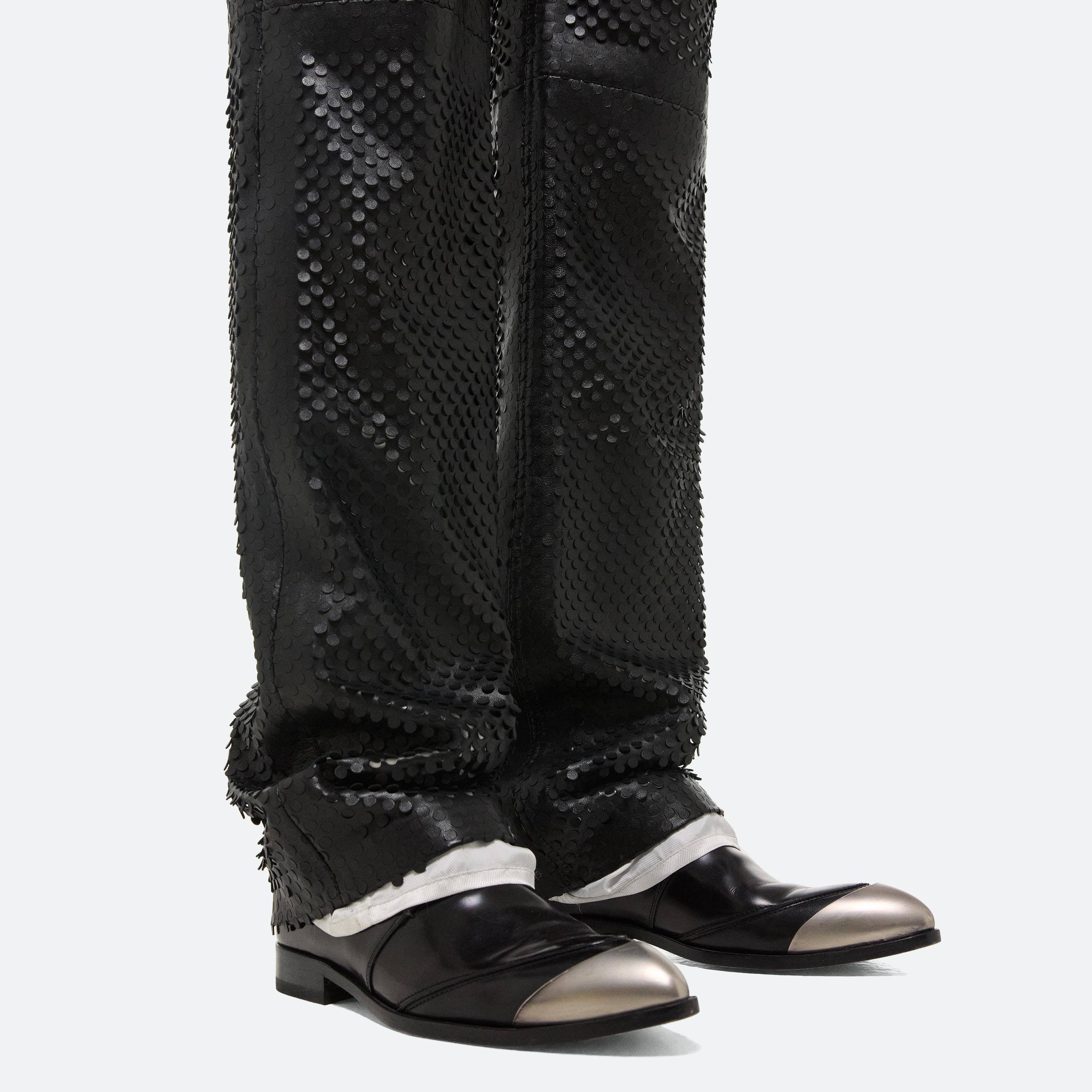 HOLE-PUNCHED WORKER PANTS - 8