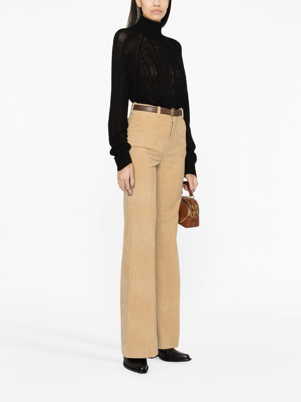 cable-knit roll-neck jumper - 3