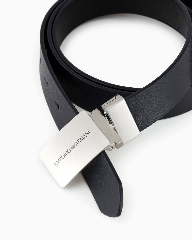 EMPORIO ARMANI Reversible leather belt with logo buckle outlook