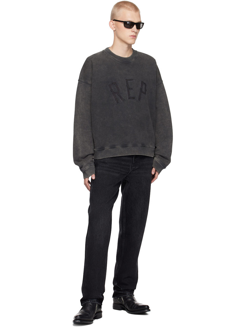 REPRESENT Black 'Rep' Applique Sweatshirt outlook