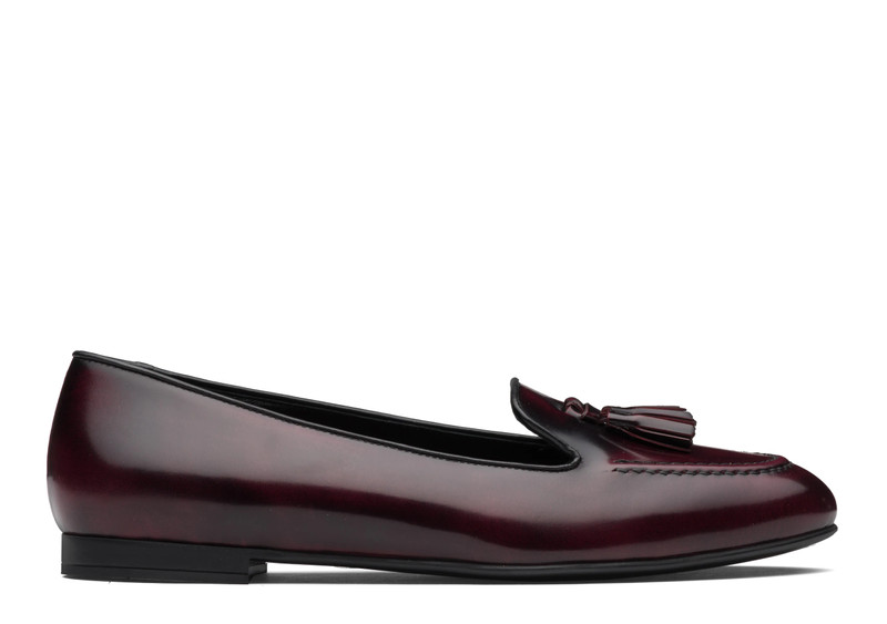 Nina
Polished Fumè Tassel Loafer Light burgundy 1