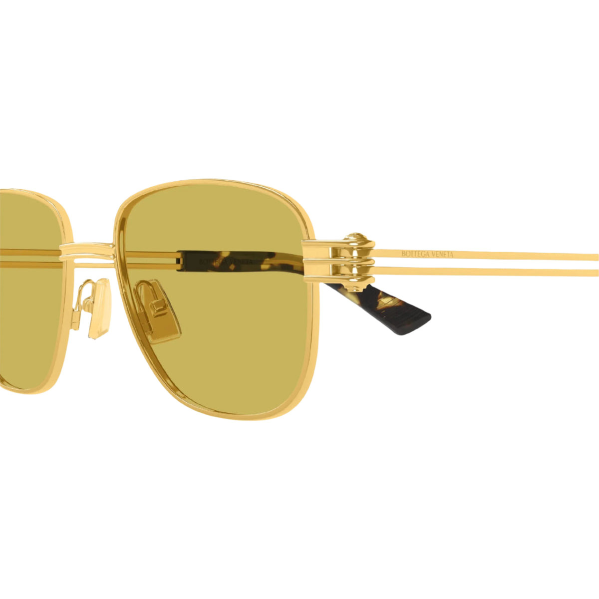 METAL SQUARE SUNGLASSES (GOLD/YELLOW) - 2