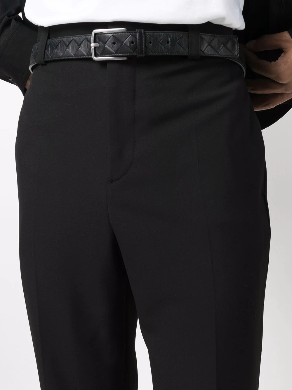 pressed-crease straight-leg trousers - 5