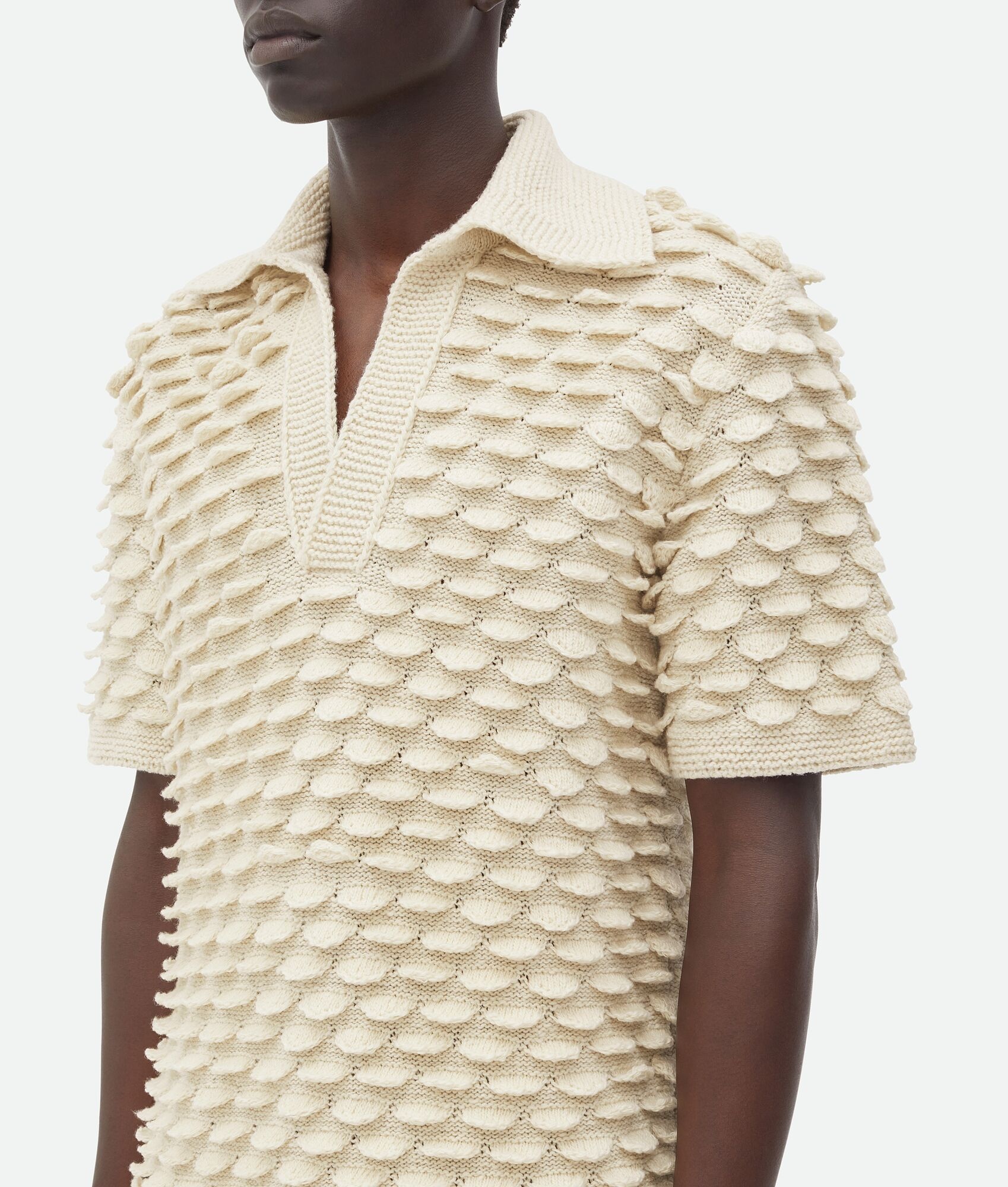 Fish Scale Wool Polo - 4