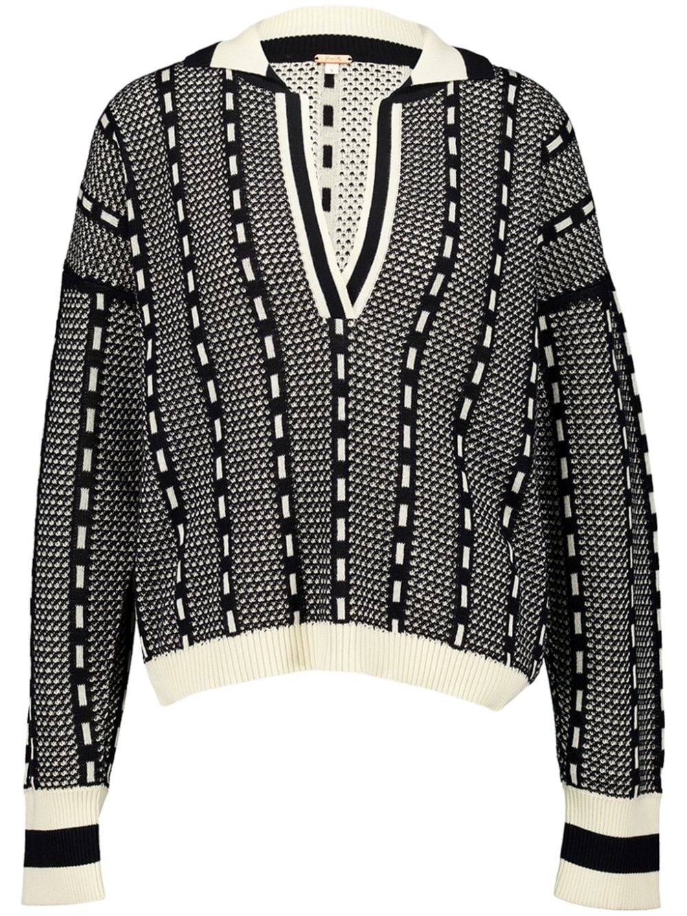geometric-print jumper - 1