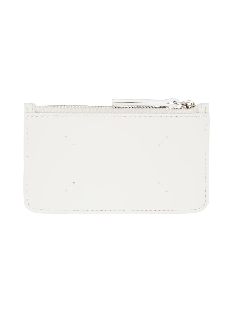 Maison Margiela White Four Stitches Card Holder outlook