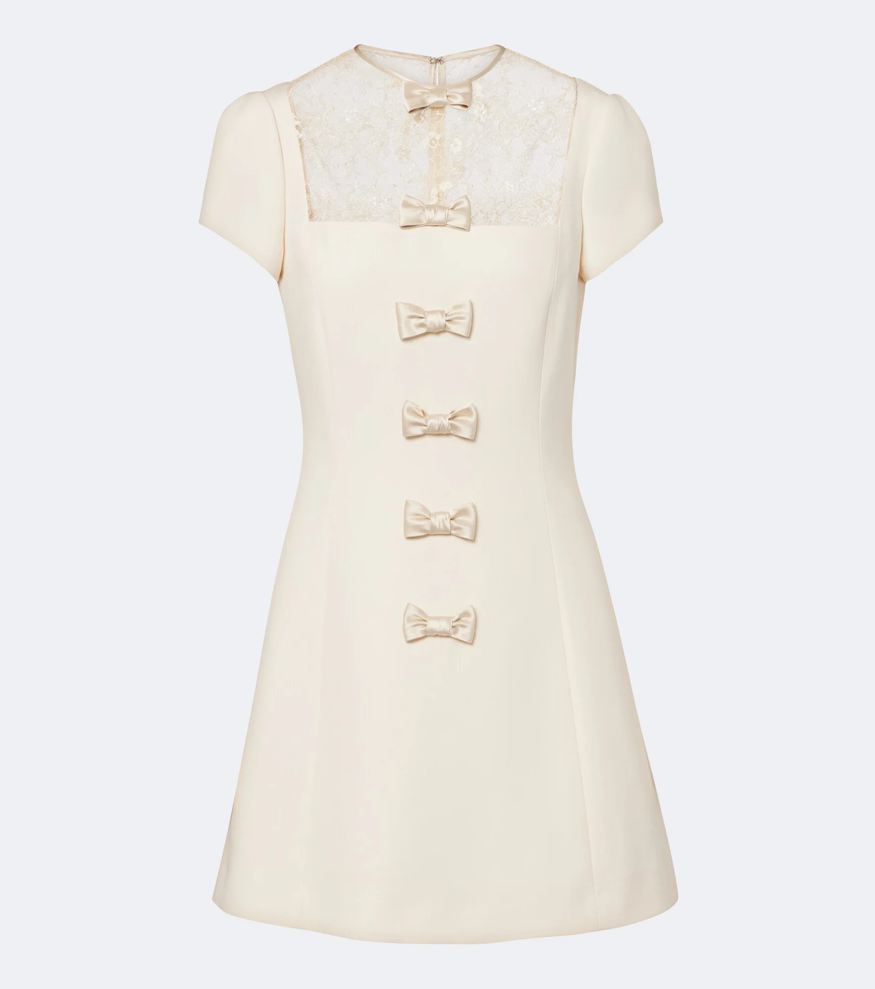 Crepe Couture lace-trimmed minidress - 1