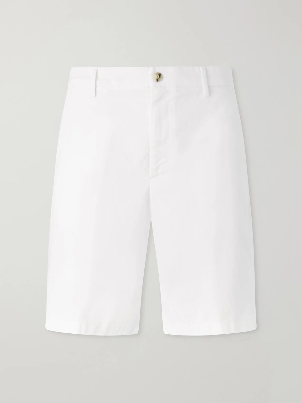 Straight-Leg Stretch Cotton-Blend Gabardine Shorts - 1