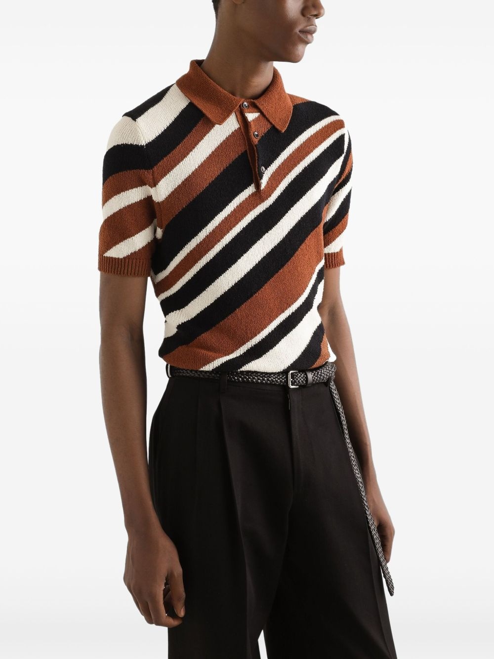knitted polo shirt - 4