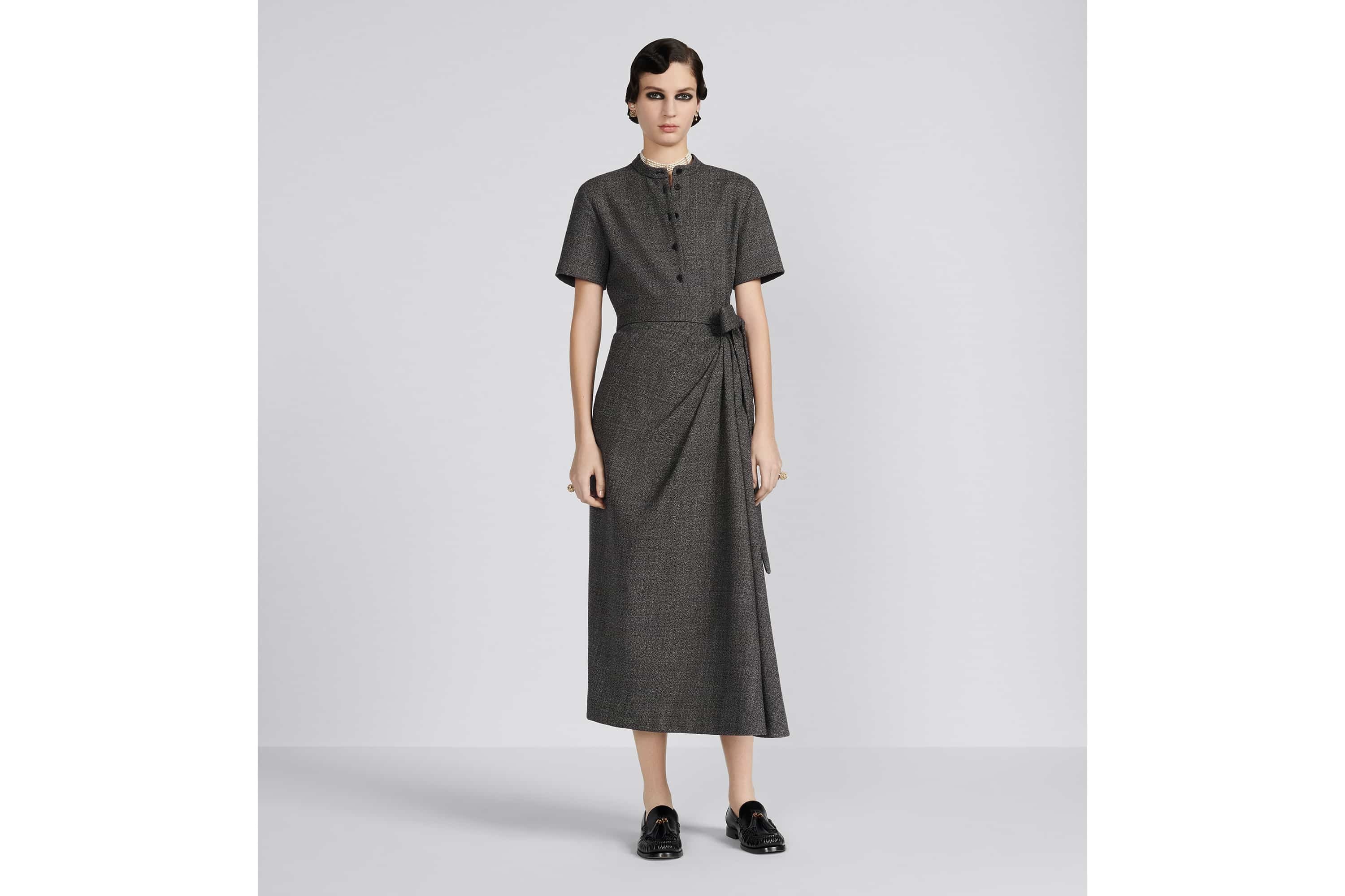 Mid-Length Draped Dress - 4