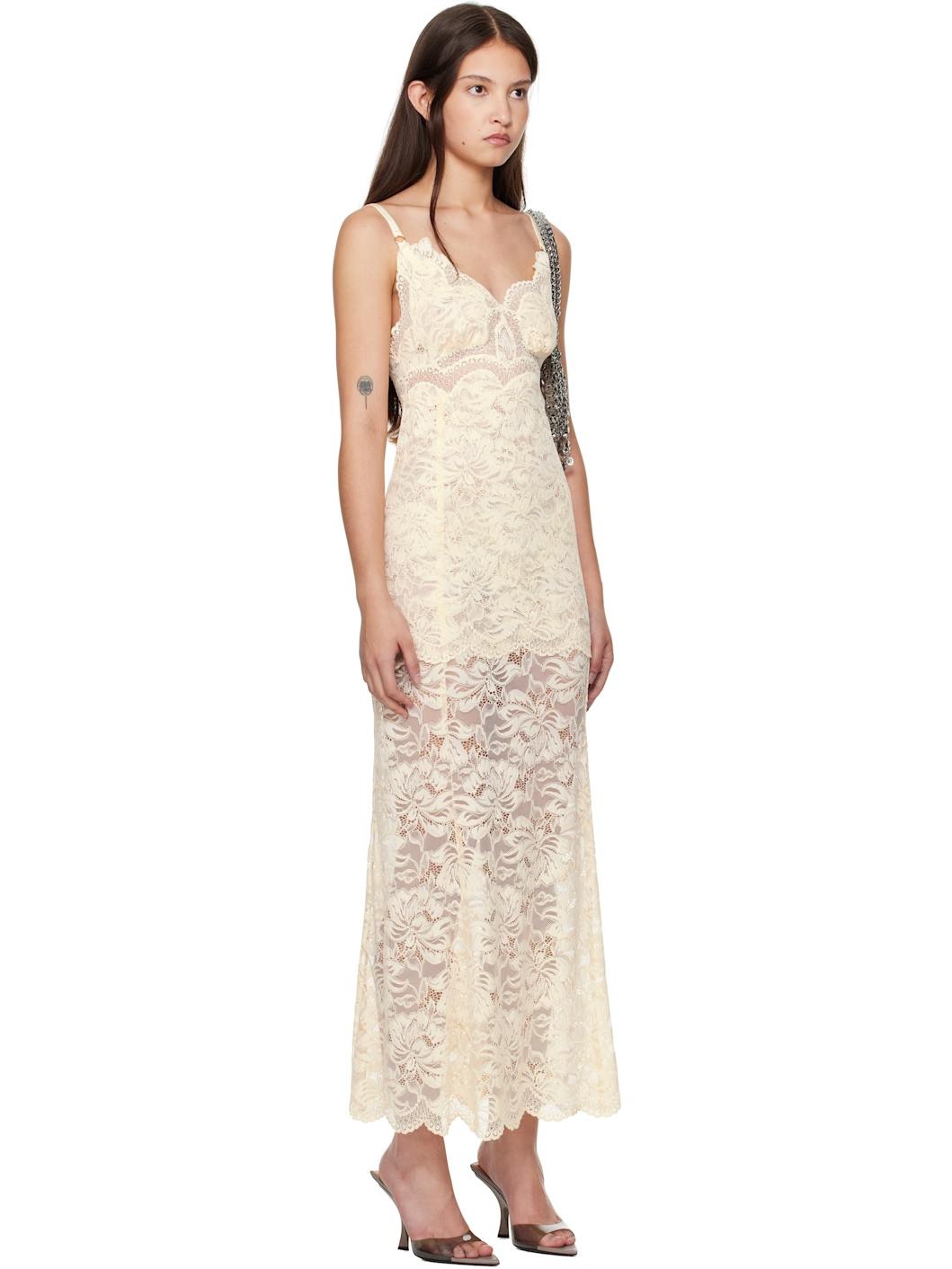 Beige Long Maxi Dress - 2