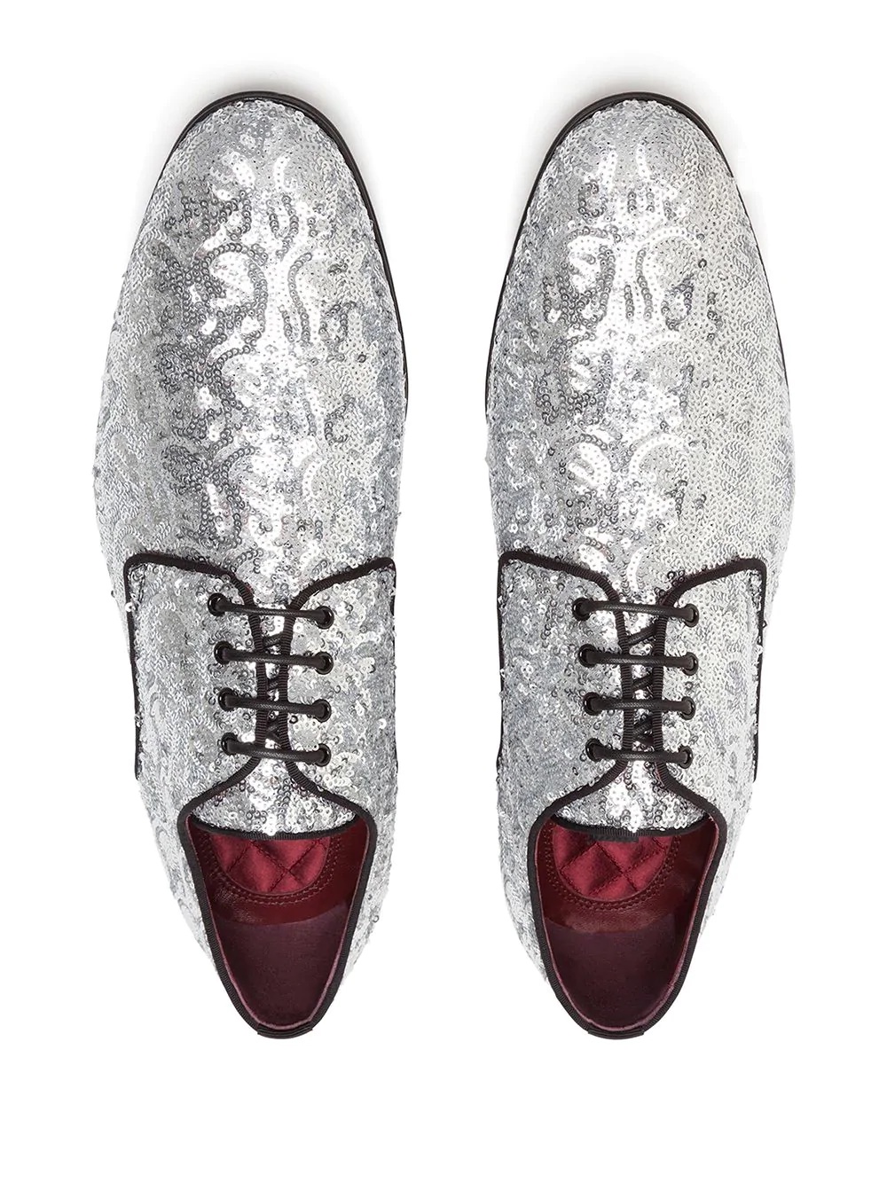 sequin-embellished Derby shoes - 4