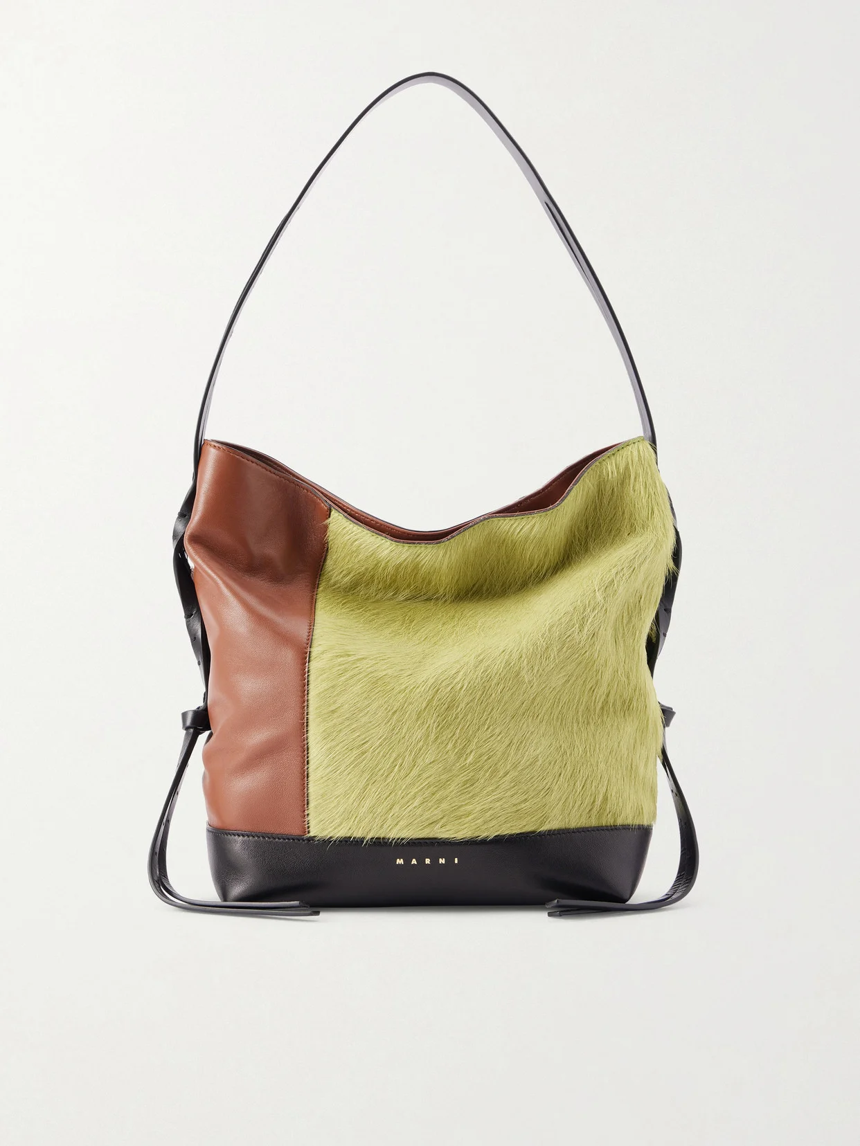 Pod 2.0 Leather And Calf Hair Shoulder Bag - 1