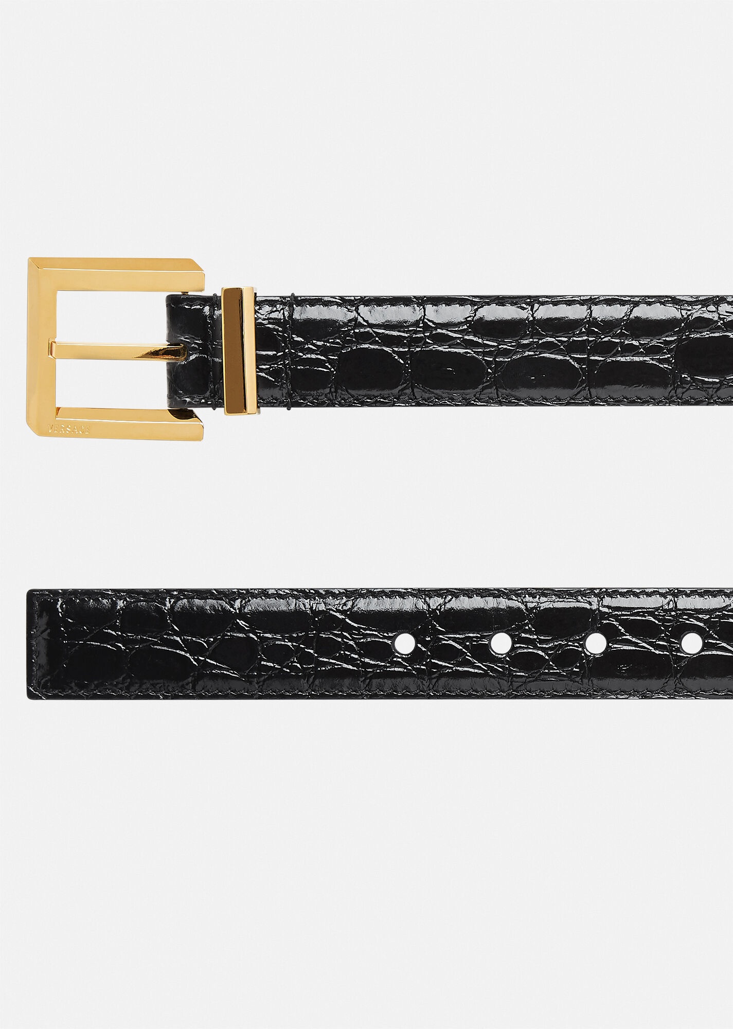 Mock Croc Print Belt - 3