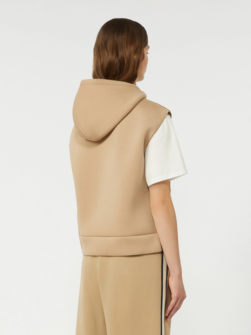 DANDY Padded sleeveless jacket in water-repellent canvas - BEIGE 4