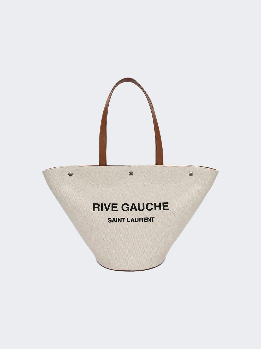 SAINT LAURENT Rive Gauche Basket Bag Natural thewebster REVERSIBLE