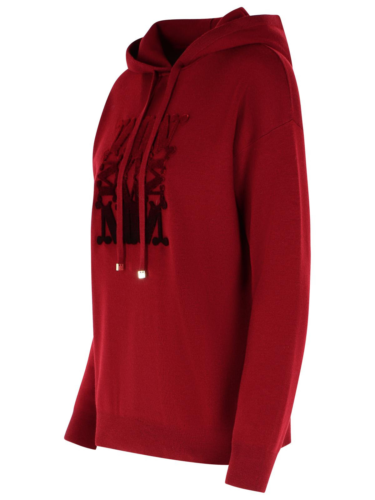 Max Mara Wine Virgin Wool Sweatshirt Women - 2