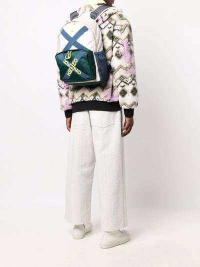 KENZO colour-block panelled backpack outlook