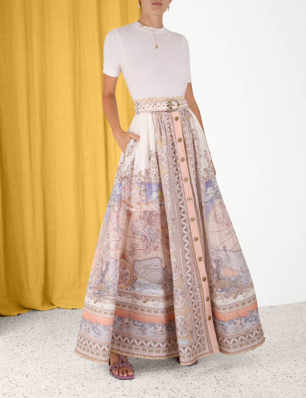 【Zimmermann】High-waisted maxi skirt Zimmermann High-waisted maxi skirt Zimmermann
