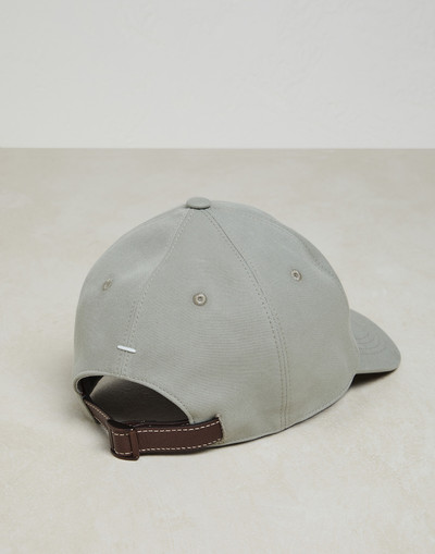 Brunello Cucinelli Baseball cap in twisted cotton gabardine with embroidery outlook